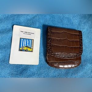 Original Taxi wallet dark chocolate croco TW09 new